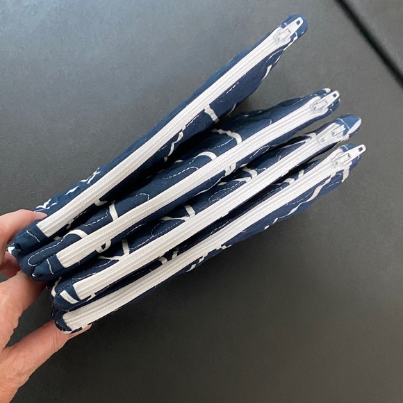 Set of 10 Makeup Cosmetic Pouch Bag Quilted Handmade Handcrafted - Picture 4 of 14